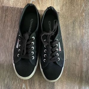 Black Platform Superga Sneakers